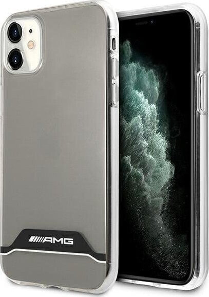 AMG AMHCN61TCBW iPhone 11 6,1" przezroczysty/transparent hardcase Electroplate Black&White