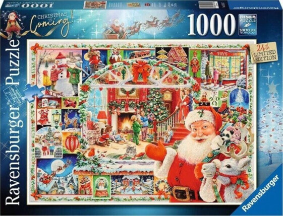 Ravensburger Puzzle 1000 elementów Coraz bliżej święta