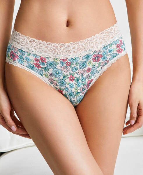 Women's Cotton Blend Lace-Trim Hipster Underwear, Created for Macy's