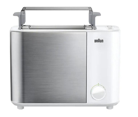 Braun HT 5010 - 2 slice(s) - Stainless steel,White - Stainless steel - Buttons - 1000 W