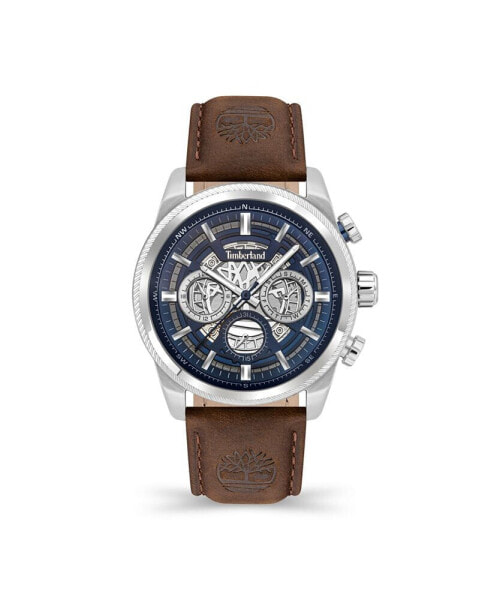 Наручные часы Pierre Laurent Men's Swiss Automatic Heirloom Black Leather Strap Watch 46mm.