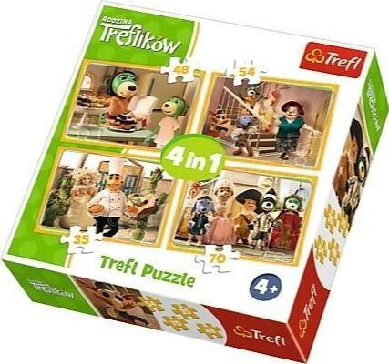 Trefl Puzzle 4w1 Rodzina Treflików - Przygotowania do balu
