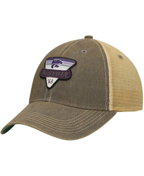 Men's Gray Kansas State Wildcats Legacy Point Old Favorite Trucker Snapback Hat