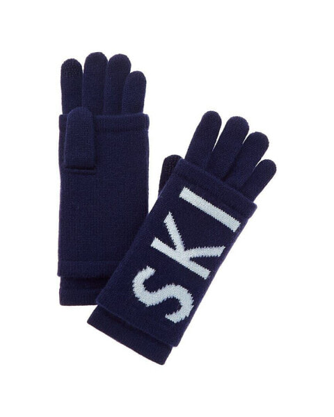 Hannah Rose Ski 3-In-1 Cashmere Gloves Women's Blue