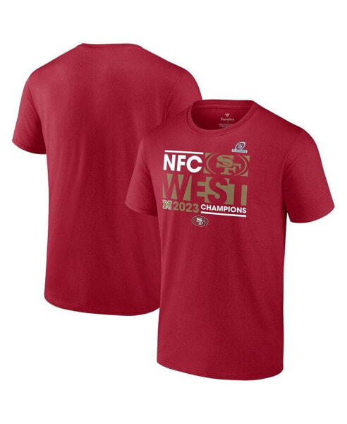 Men's Scarlet San Francisco 49ers 2023 NFC West Division Champions Big and Tall Conquer T-shirt