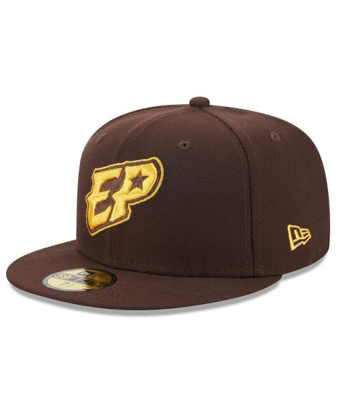 Men's Brown El Paso Chihuahuas Authentic Collection Alternate Logo 59FIFTY Fitted Hat