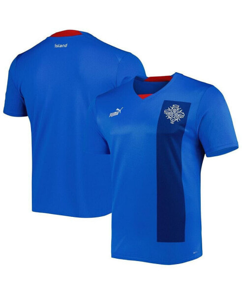 Men's Blue Iceland National Team 2022/23 Home Replica Jersey