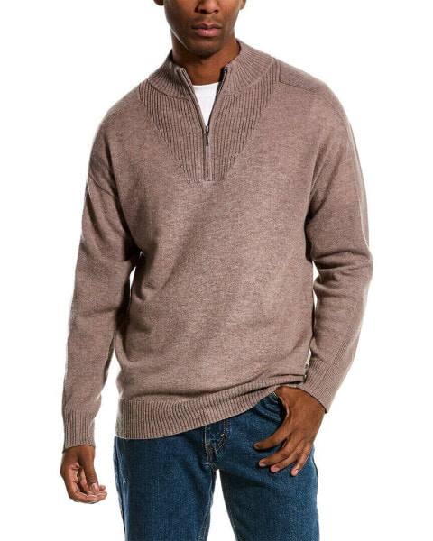 Scott & Scott London Wool & Cashmere-Blend 1/4-Zip Mock Sweater Men's