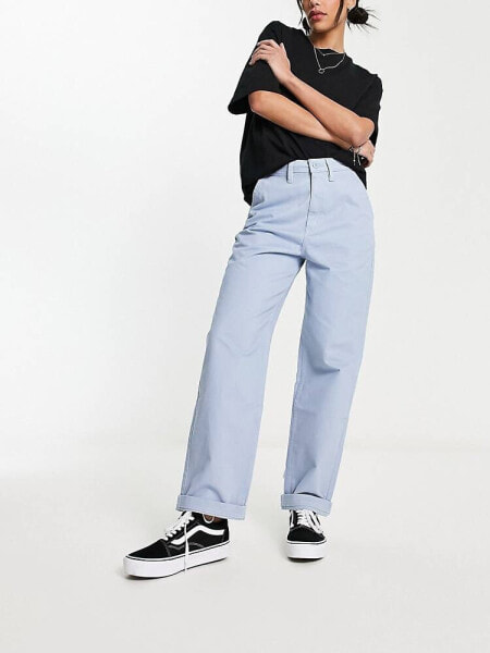 Vans relaxed chinos in denim blue 