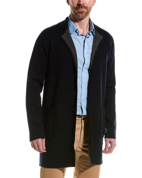 Raffi Reversible Wool & Cashmere-Blend Coat Men's Grey M