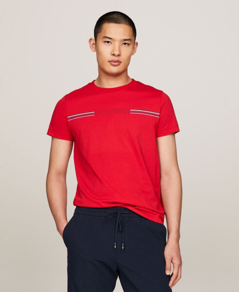 Men's Slim-Fit Stripe Logo T-Shirt