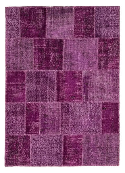 Patchwork Teppich - 240 x 170 cm - lila