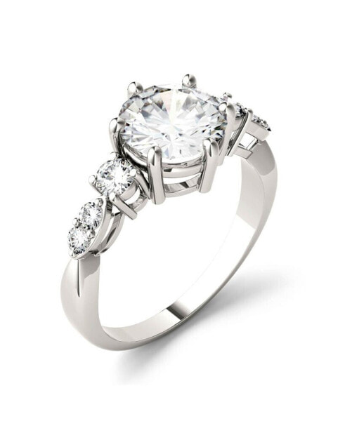 Moissanite Engagement Ring 2-1/5 ct. t.w. Diamond Equivalent in 14k White Gold