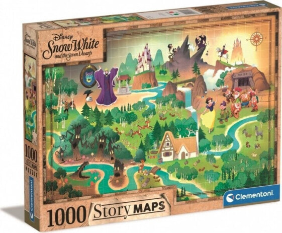 Clementoni Puzzle 1000 elementów Story Maps Królewna Śnieżka