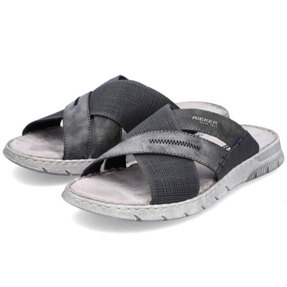 Comfortable Rieker M RKR581 gray flip-flops