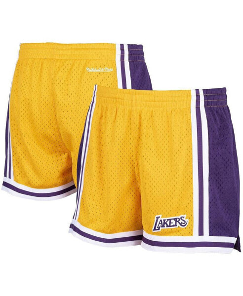 Шорты спортивные для женщин с золотистыми акцентами Mitchell&Ness Los Angeles Lakers