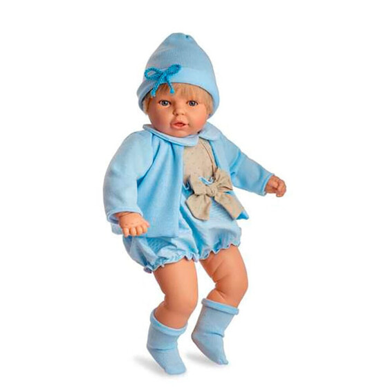 Кукла для детей Berjuan "Мой малыш" в голубом комбинезоне 60 см