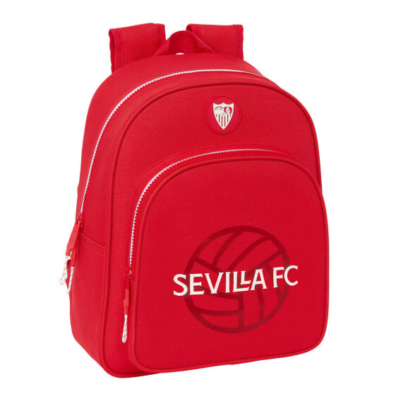 Школьный рюкзак Sevilla Fútbol Club Красный 28 x 34 x 10 cm