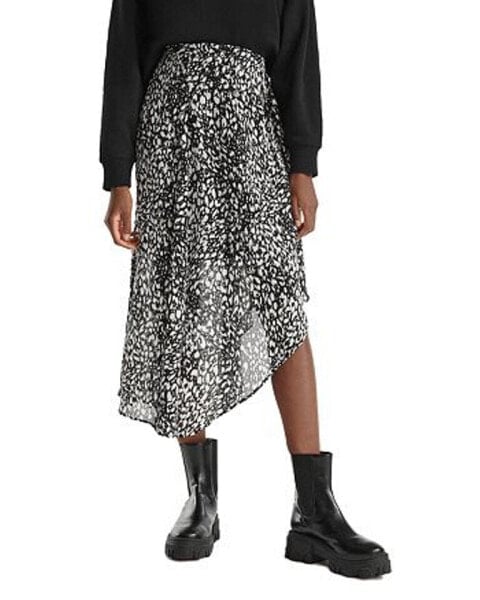The Kooples Animal-Print Skirt Black Multi Size 0 US XS