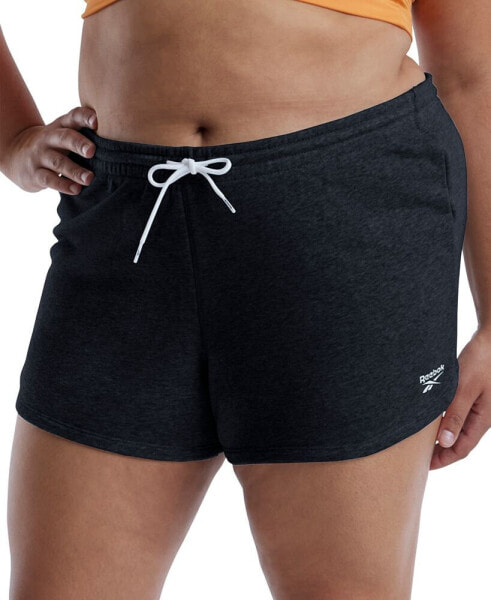 Plus Size Active Identity French Terry Pull-On Shorts