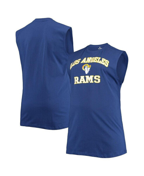 Men's Royal Los Angeles Rams Big and Tall Muscle Tank Top