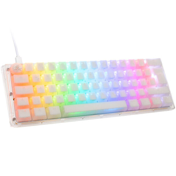 Ducky One 3 Aura White Mini Gaming Tastatur, RGB LED - MX-Silent-Red