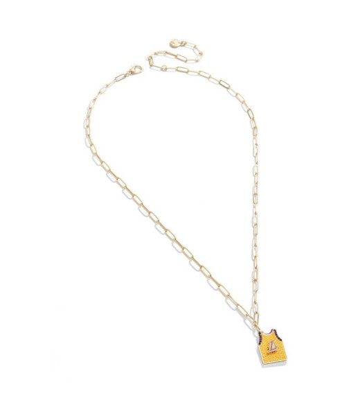 Yellow Los Angeles Lakers Jersey Necklace