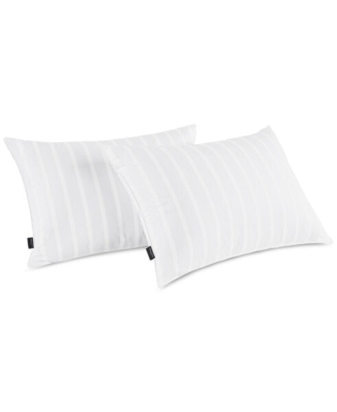 Cotton Striped 2-Pack Pillows, Standard/Queen