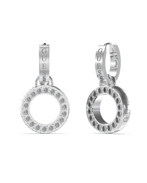 Серьги Guess Circle Lights Steel