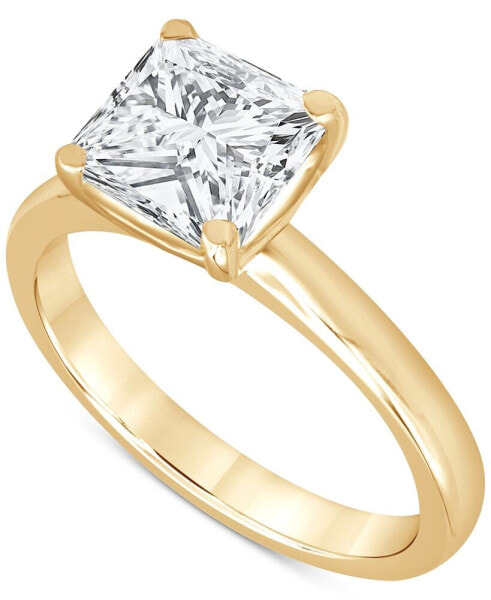 Certified Lab Grown Diamond Princess-Cut Solitaire Engagement Ring (5 ct. t.w.) in 14k Gold