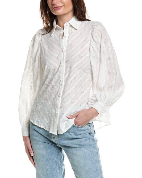 Anna Kay Collared Shirt Women's White L