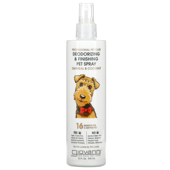 Cпрей дезодорант для собак Giovanni Professional Pet Care, Овсянка и Кокос, 295 мл