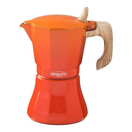 Кофеварка гейзерная электрическая Oroley Petra 6 Чашек Оранжевый Алюминий