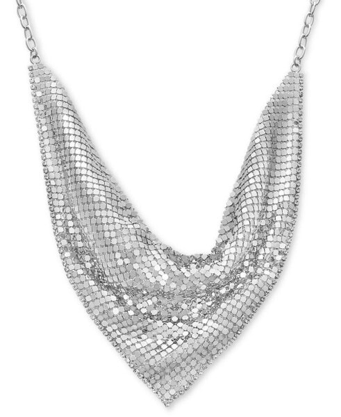 Crystal-Edged Mesh Statement Necklace, 17" + 3" extender, Created for Macy's