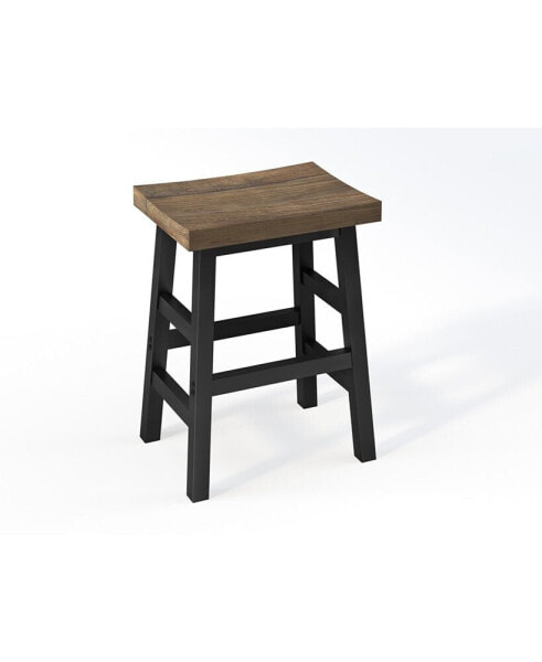 Pomona - Reclaimed Wood 26" Counter Stool with Metal Legs