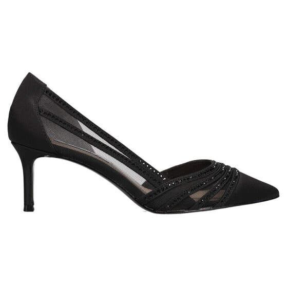 Туфли для свадьбы Nina Noreen с камнями, черные, женские, плоские