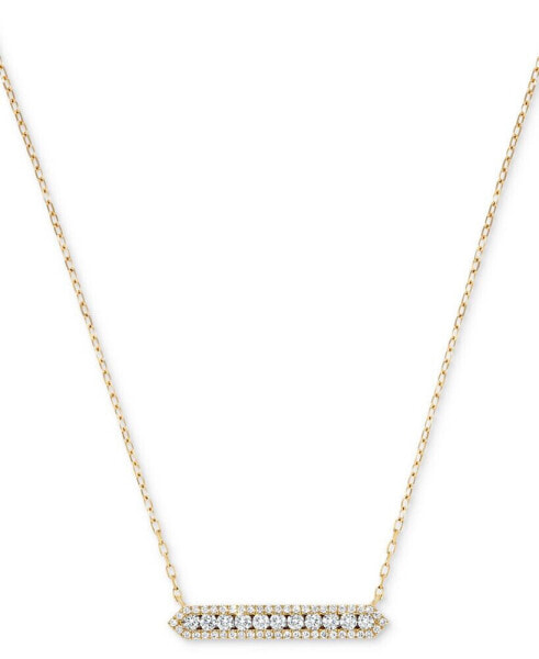 Macy's diamond Bar 18" Pendant Necklace (1/2 ct. t.w.) in 14k White Gold or 14k Yellow Gold