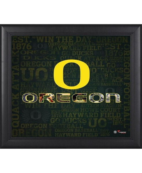 Oregon Ducks Framed 15'' x 17'' Team Heritage Collage