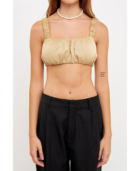 Women's Scrunchie Bandeau Top