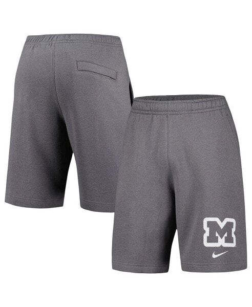 Men's Gray Michigan Wolverines Fleece Shorts