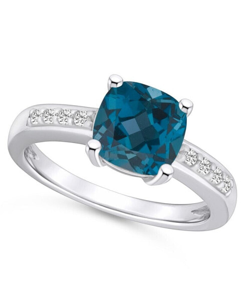 Кольцо Macy's London Blue Topaz & Diamond