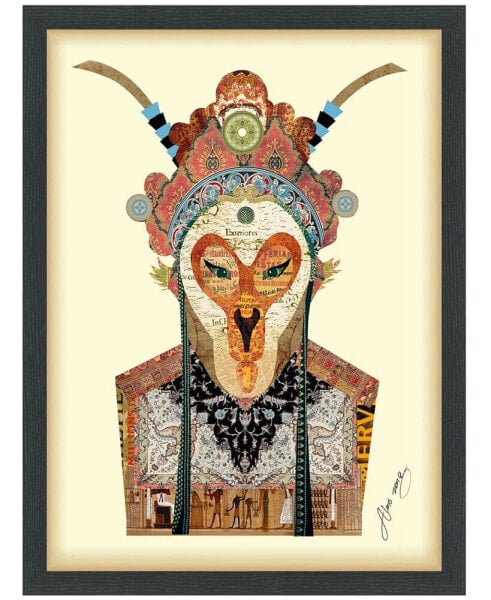 'Beijing Opera Mask 1' Dimensional Collage Wall Art - 25" x 19''