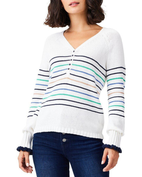 Nic+Zoe Petite Maritime Stripe Sweater Women's