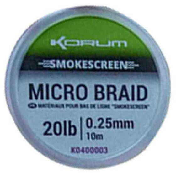 Плетеный шнур для рыбалки Korum Smokescreen Micro 10 м