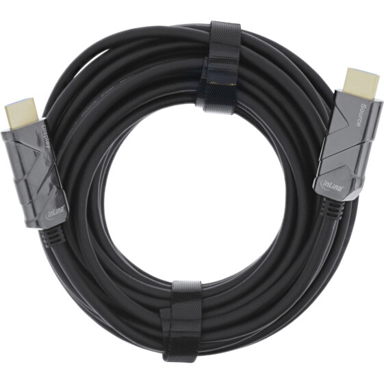InLine HDMI AOC Cable - Ultra High Speed HDMI Cable - 8K4K - black - 100m