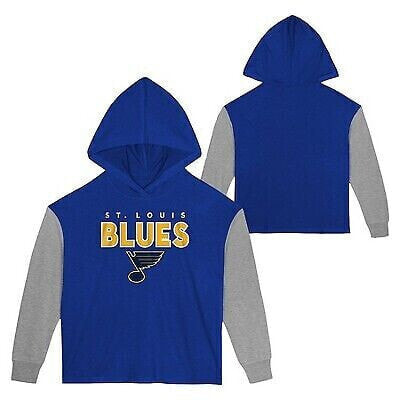 NHL St. Louis Blues Girls' Long Sleeve Poly Fleece Hooded Sweatshirt - S