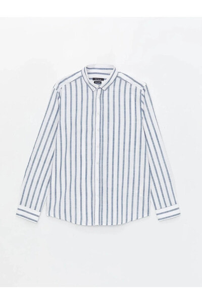 Рубашка мужская LC WAIKIKI Classic Regular Fit Узкая КлассическаяPreferredSizeLong-Sleeve Striped Erkek Gömlek