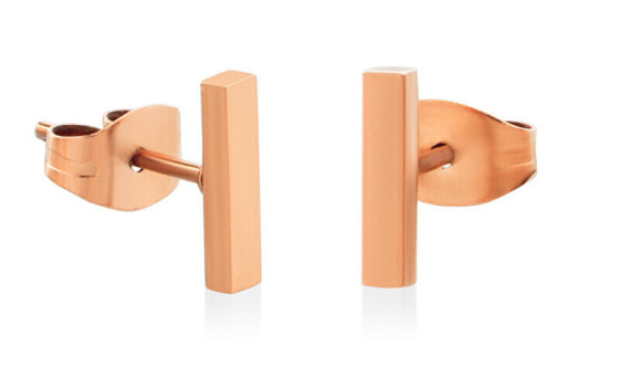 Stylish bronze minimalist earrings Sticks
