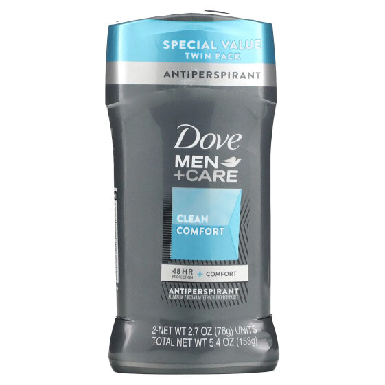 Дезодорант-антиперспирант Dove Men+Care Clean Comfort, 2 шт., 76 г каждый