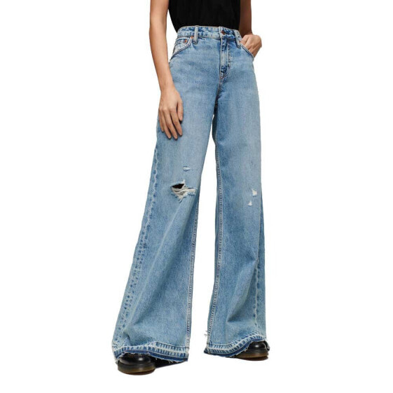 SUPERDRY Raw Hem Wide Flare high waist jeans